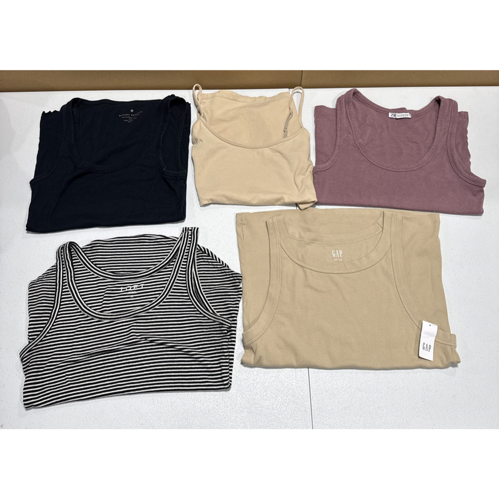 Womens Tank Tops M Round Neck Sleeveless Pullover Lot Zara, Gap, Loft, Banana Re